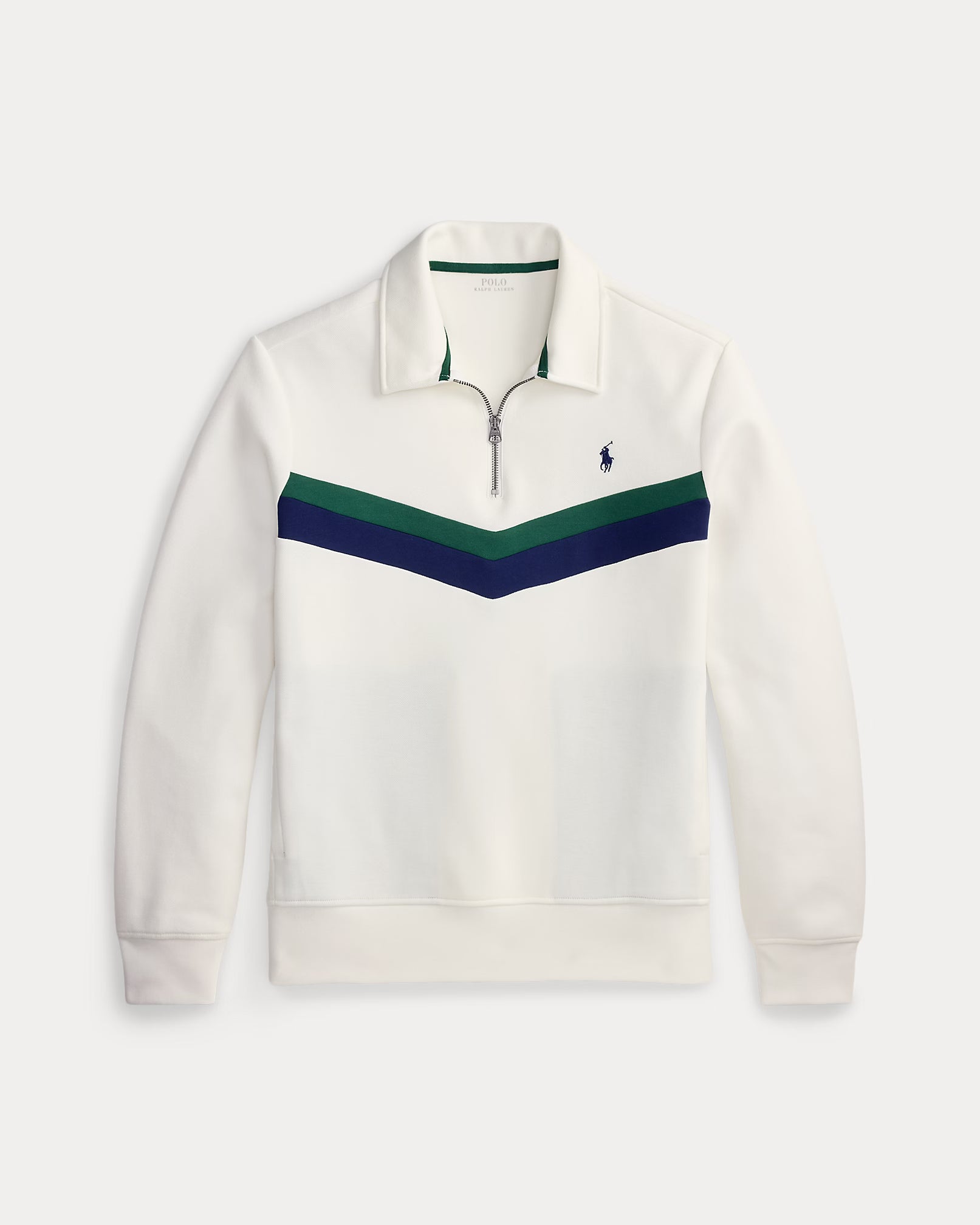 RALPH LAURENDOUBLE KNIT QUARTER ZIP SWEATSHIRT by Ralph Lauren