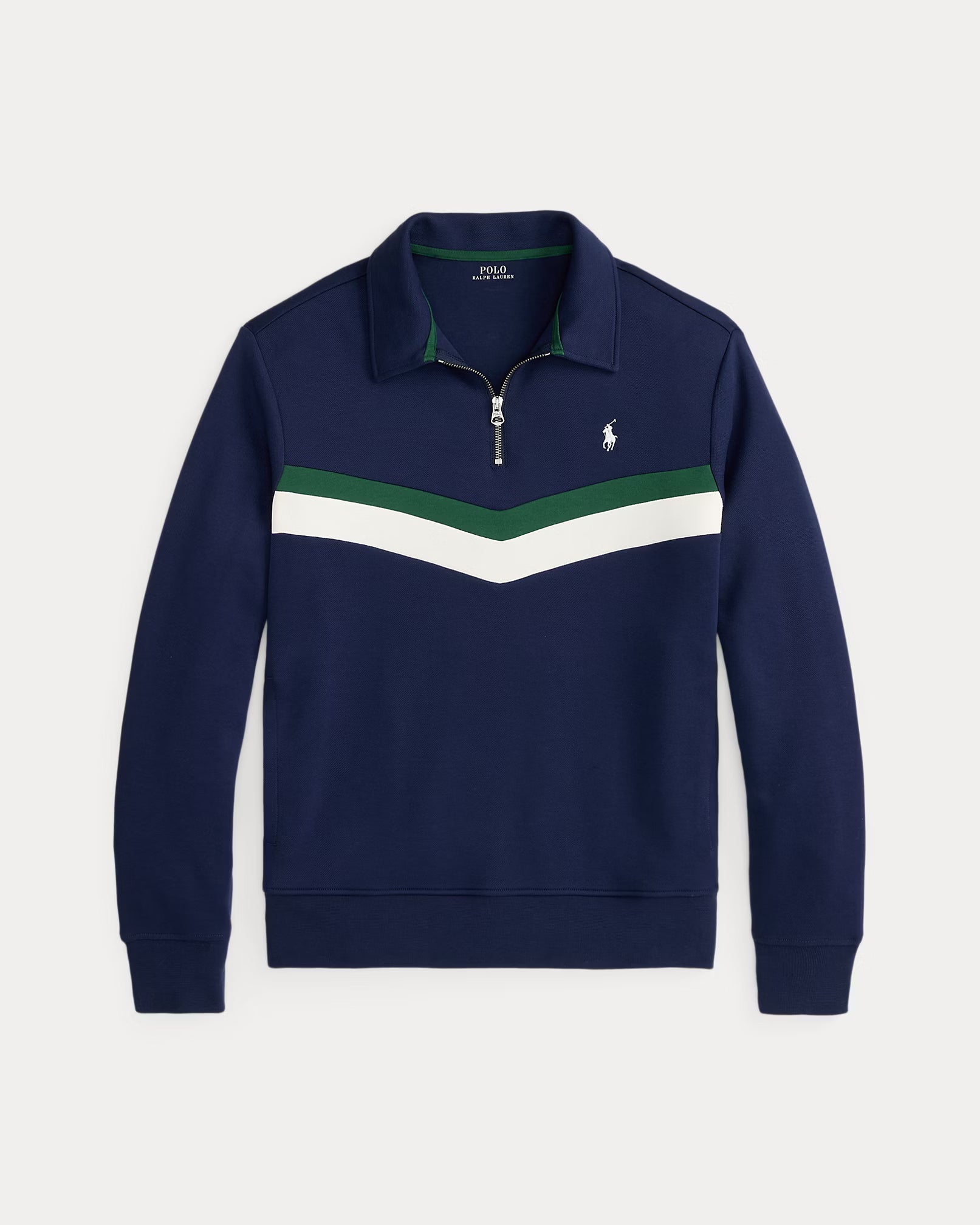 RALPH LAURENDOUBLE KNIT QUARTER ZIP SWEATSHIRT by Ralph Lauren