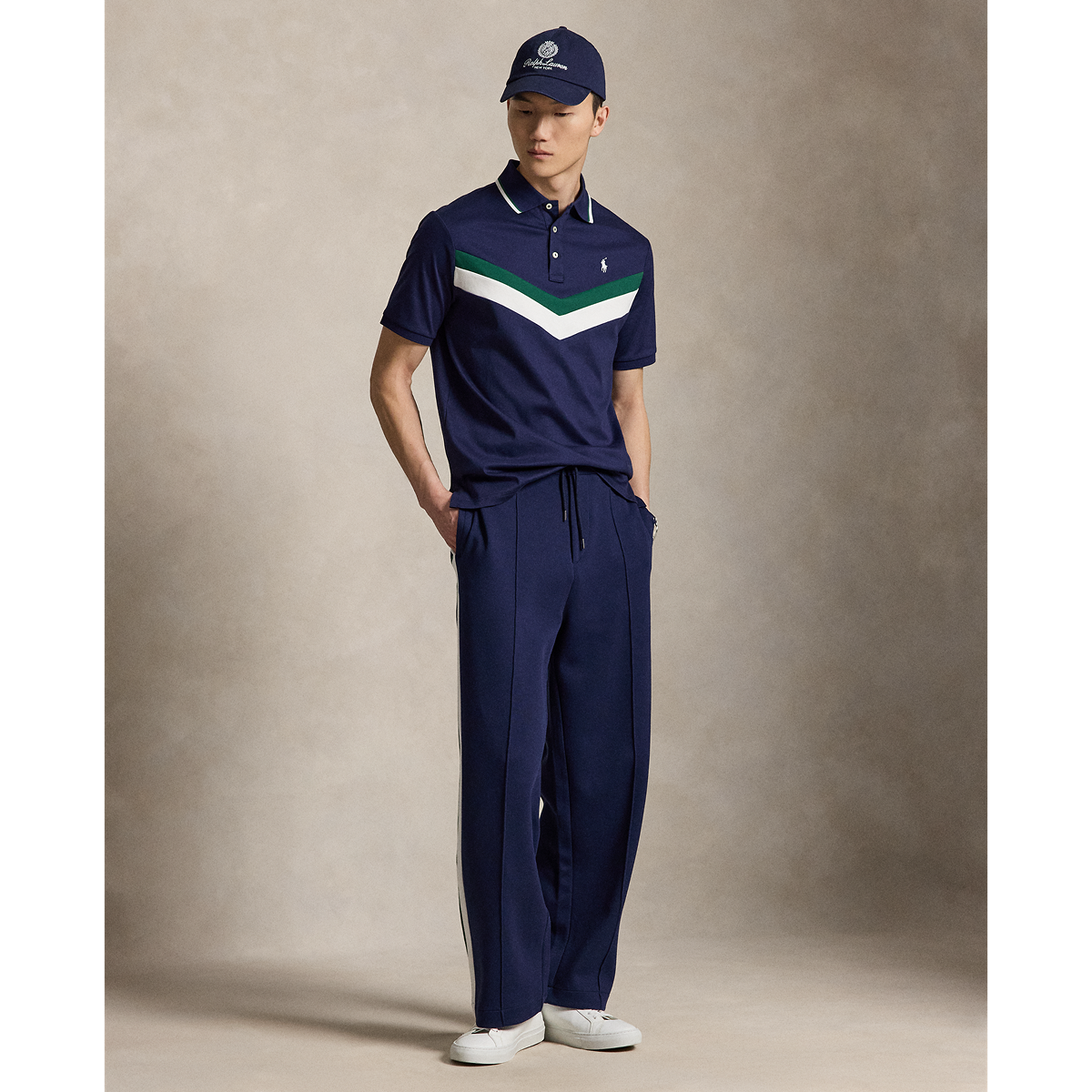 SHORT-SLEEVE HEAVYWEIGHT SOFT TOUCH CHEST STRIPE POLO by Ralph Lauren