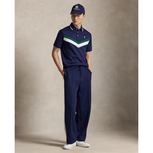 SHORT-SLEEVE HEAVYWEIGHT SOFT TOUCH CHEST STRIPE POLO by Ralph Lauren
