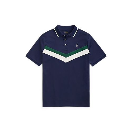 SHORT-SLEEVE HEAVYWEIGHT SOFT TOUCH CHEST STRIPE POLO by Ralph Lauren