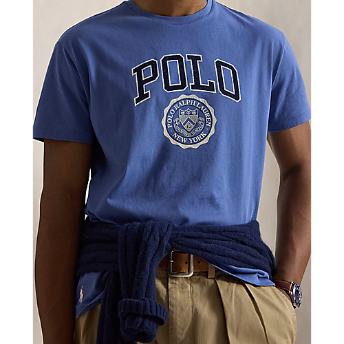 RALPH LAUREN SHORT-SLEEVE KNIT HERITAGE POLO CREST TEE by Ralph Lauren
