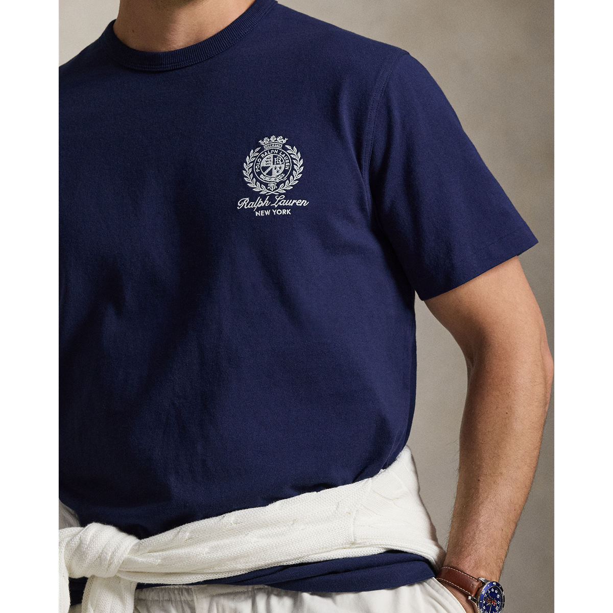 RALPH LAUREN SHORT-SLEEVE JERSEY KNIT TENNIS GRAPHIC T-SHIRT by Ralph Lauren