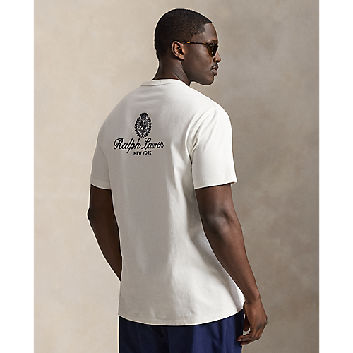 RALPH LAUREN SHORT-SLEEVE JERSEY KNIT TENNIS GRAPHIC T-SHIRT by Ralph Lauren