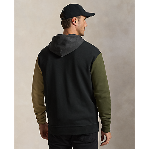 RALPH LAUREN LONG-SLEEVE DOUBLE KNIT TECH NOVELTY COLORBLOCK FULL-ZIP HOODED SWEATSHIRT by RALPH LAUREN