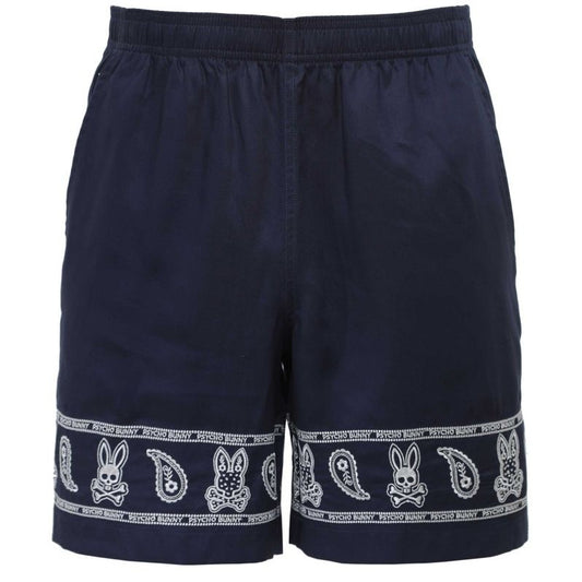 PSYCHO BUNNY LUKE TENCEL BORDER SHORTS by Psycho Bunny