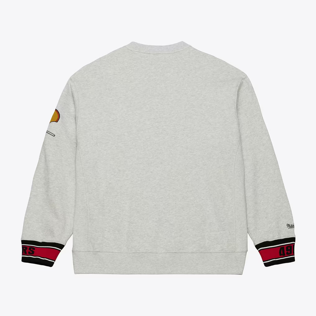 Mitchell & Ness Heather Gray Team Celebration Fleece Sweatshirt by Mitchell and Ness