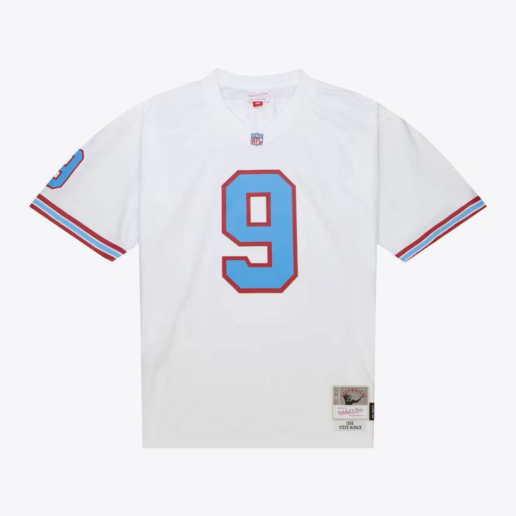 MITCHELL AND NESS TENNESSEE OILERS 1998 WHITE STEVE MCNAIR JERSEY by Mitchell and Ness
