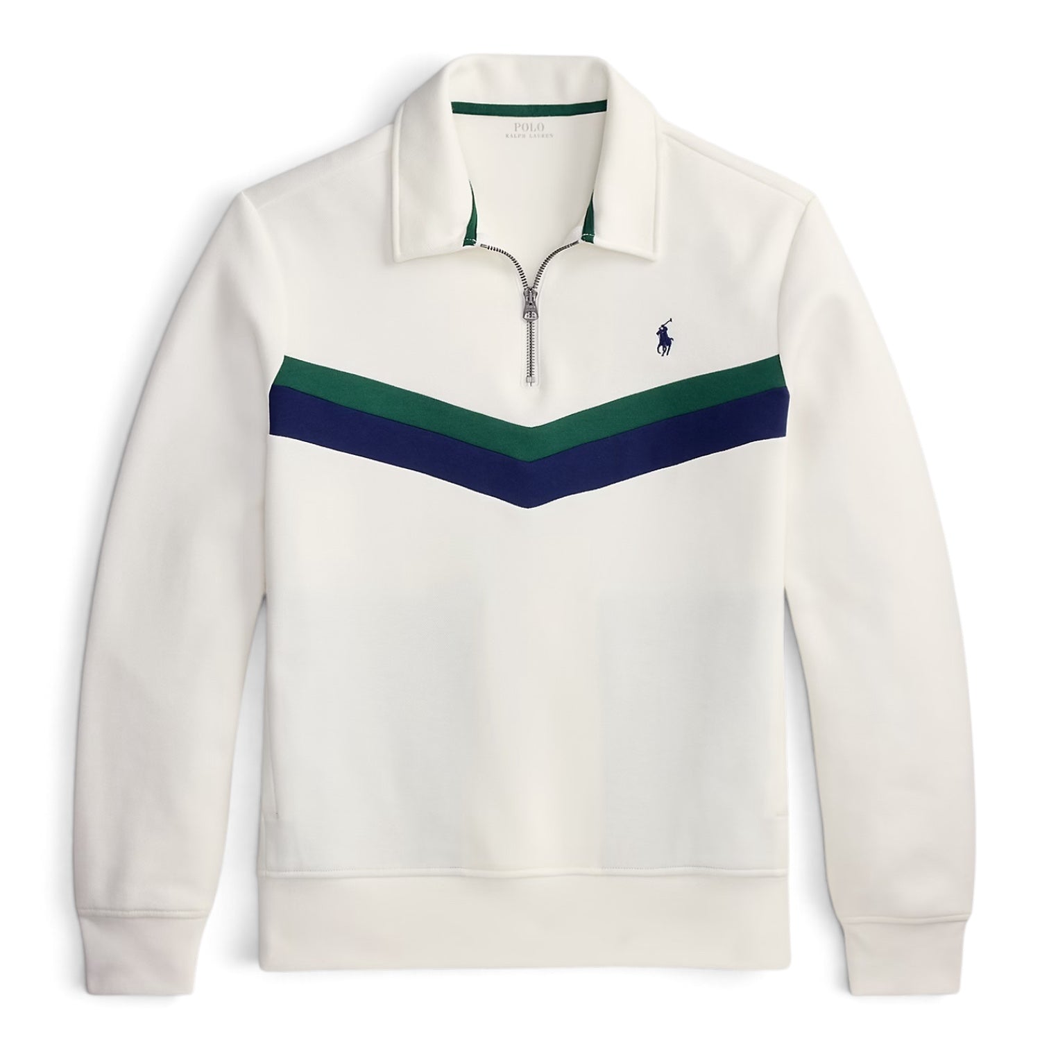 RALPH LAUREN DOUBLE KNIT QUARTER ZIP SWEATSHIRT by Ralph Lauren