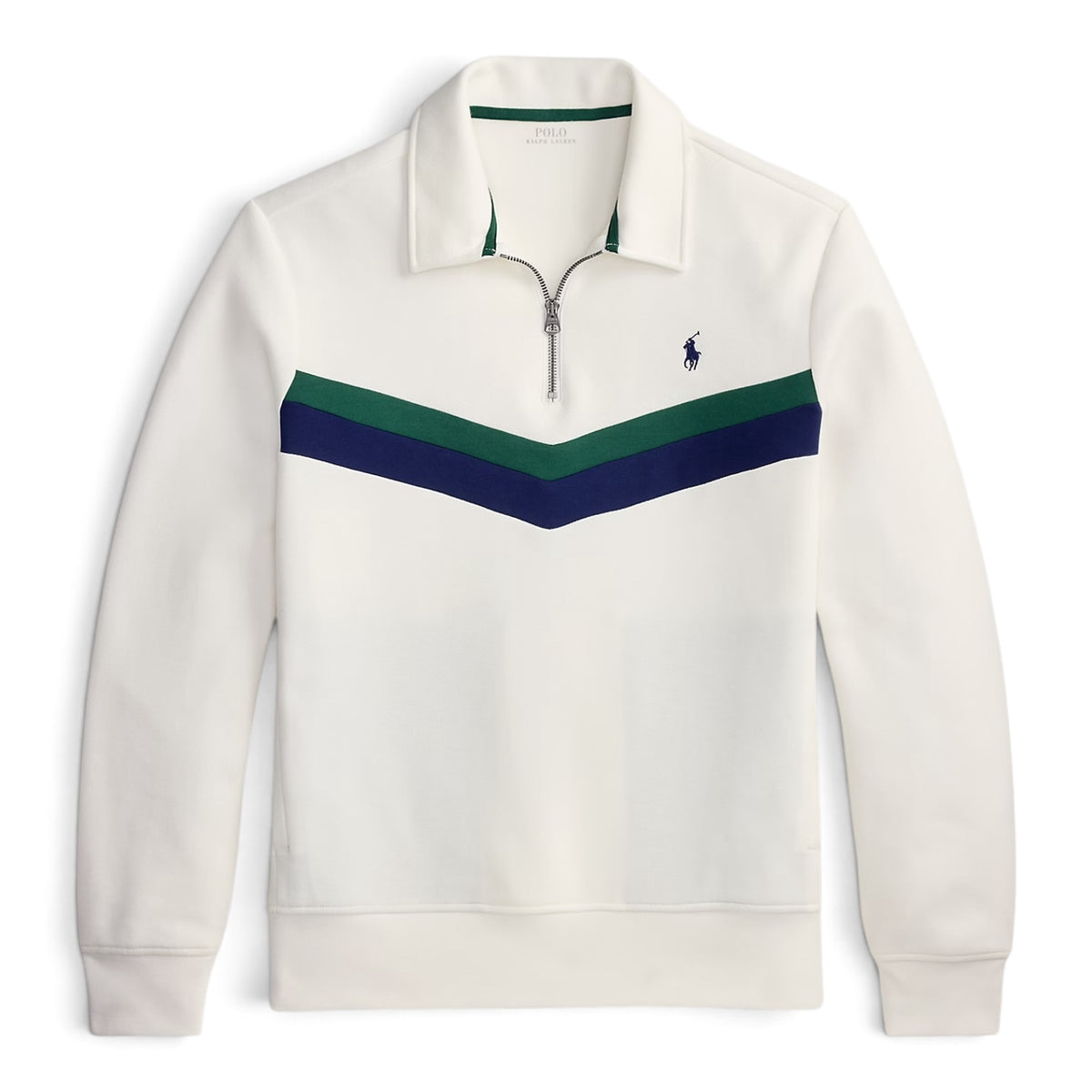 RALPH LAUREN DOUBLE KNIT QUARTER ZIP SWEATSHIRT by Ralph Lauren