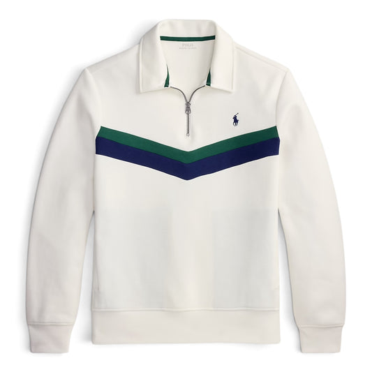 RALPH LAUREN DOUBLE KNIT QUARTER ZIP SWEATSHIRT by Ralph Lauren