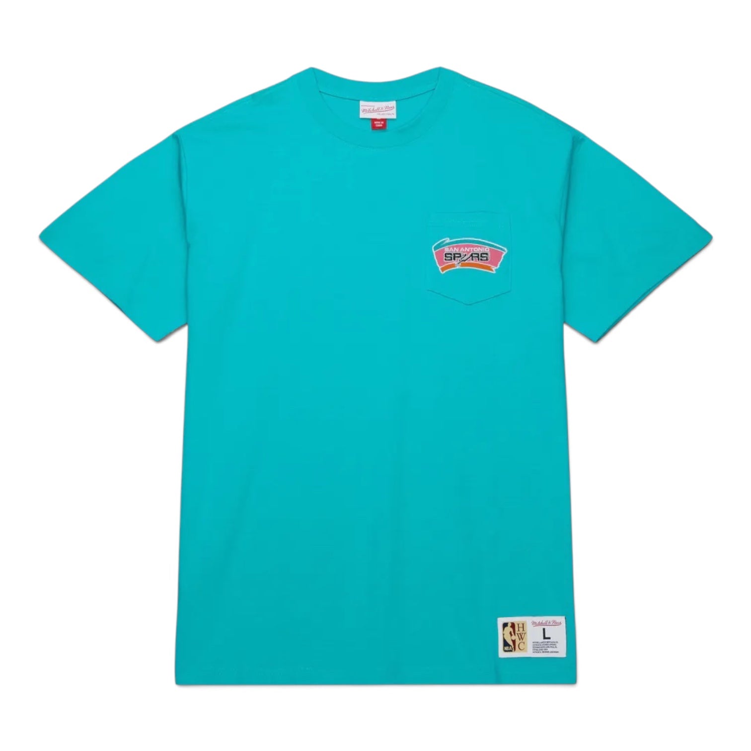 MITCHELL AND NESS NBA PREMIUM POCKET TEE SAN ANOTNIO SPURS by Mitchell and Ness