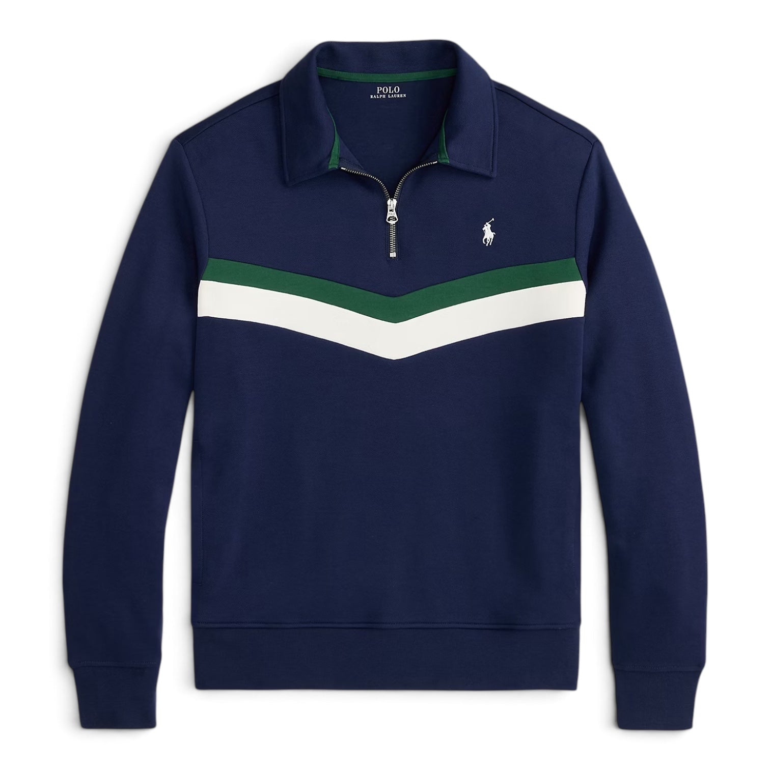 RALPH LAUREN DOUBLE KNIT QUARTER ZIP SWEATSHIRT by Ralph Lauren