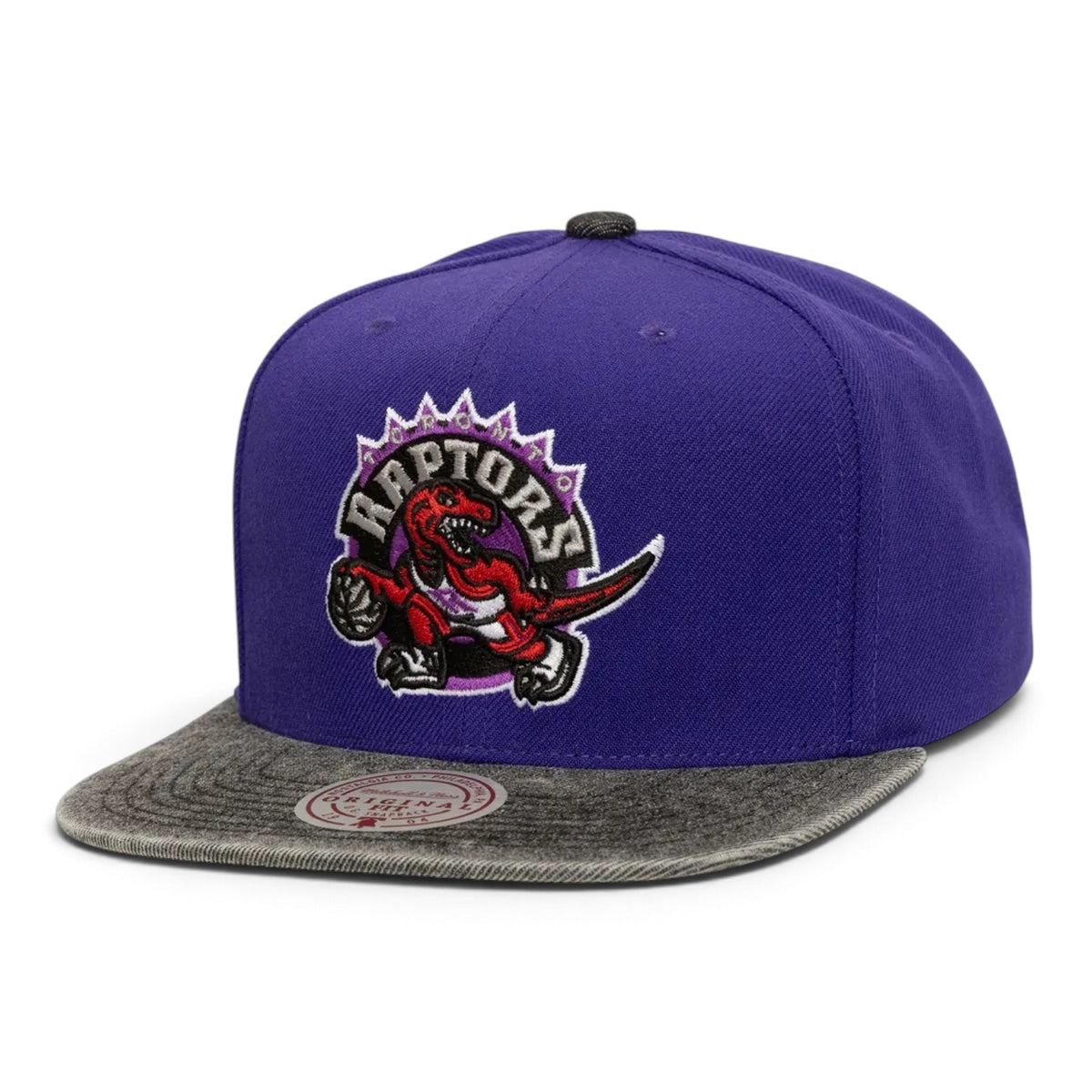 MITCHELL & NESS TORONTO RAPTORS DENIM PATCHWORK SNAPBACK HAT by Mitchell and Ness