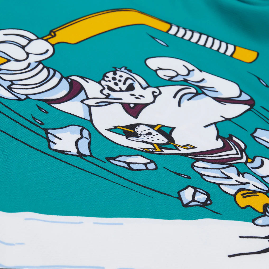 Mitchell and Ness Anaheim Ducks 1995-96 Teal Alternate Jersey by Mitchell and Ness