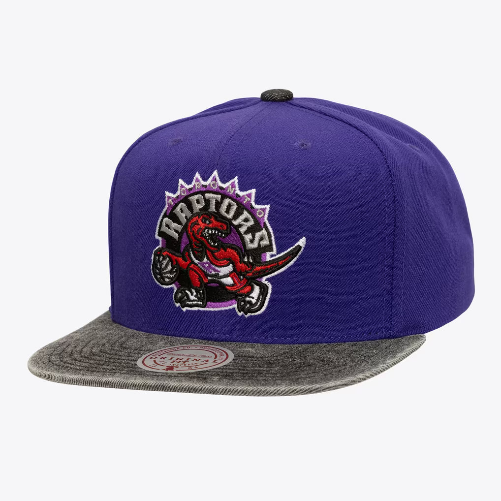 MITCHELL & NESS TORONTO RAPTORS DENIM PATCHWORK SNAPBACK HAT by Mitchell and Ness