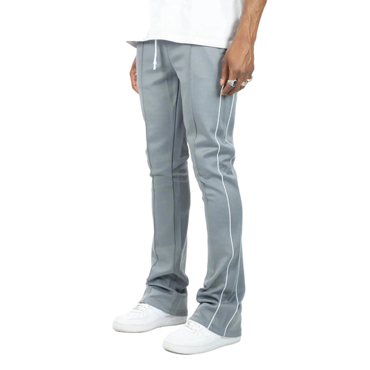 REBEL MINDS BT PIPING STACKED TRACK PANTS by Rebel Minds