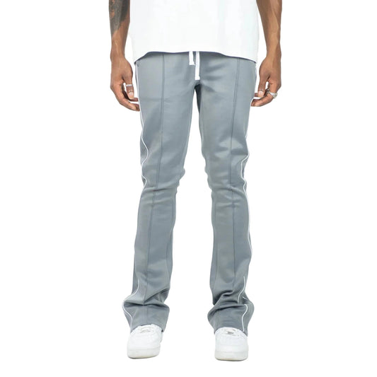 REBEL MINDS BT PIPING STACKED TRACK PANTS by Rebel Minds