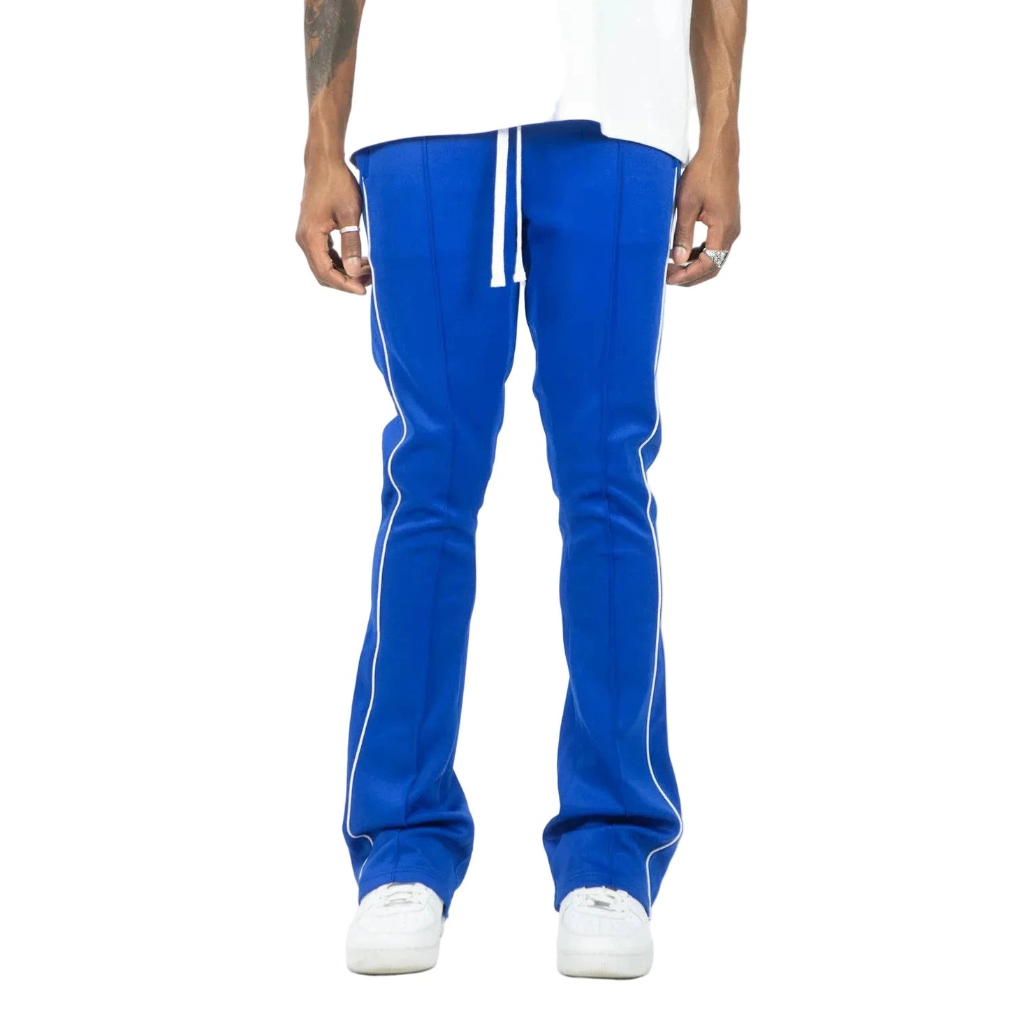 REBEL MINDS BT PIPING STACKED TRACK PANTS