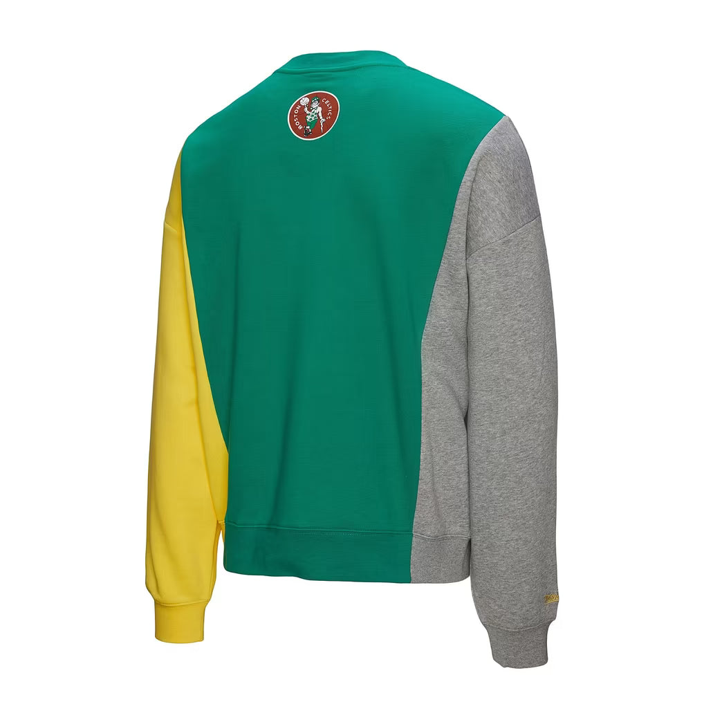 MITCHELL & NESS NBA SPLIT 3 CREWNECK SWEATER by Mitchell and Ness