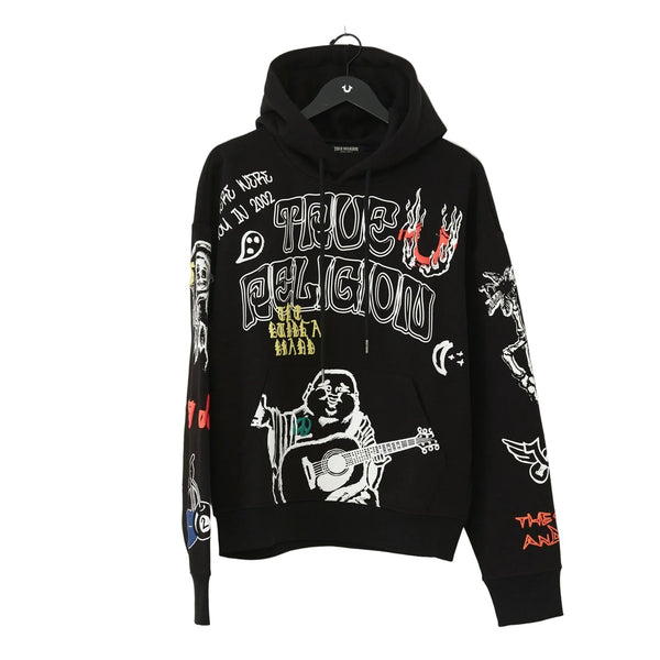 TRUE RELIGION SKETCHED LOGO BOXY HOODIE by True Religion
