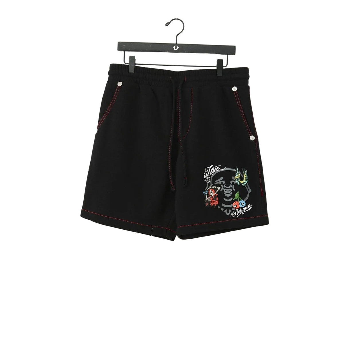 BUDDDHA FACE BIG FLEECE SHORTS by True Religion