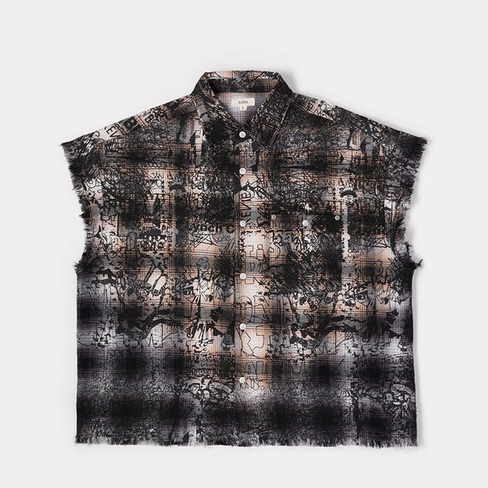 BLDG4 ARC SLEEVELESS WOVEN TEE by Citywide Fashions