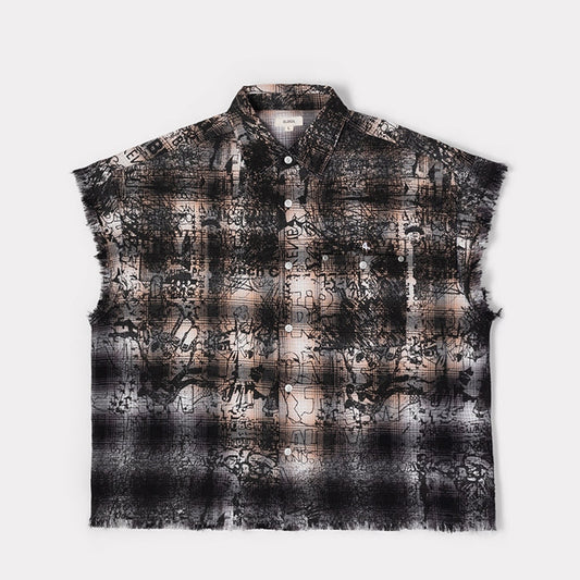 BLDG4 ARC SLEEVELESS WOVEN TEE by Citywide Fashions