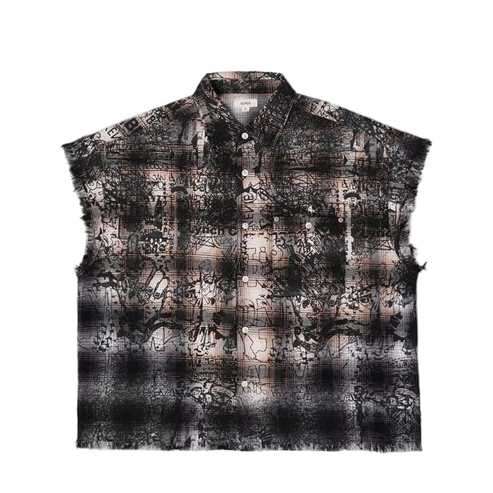BLDG4 ARC SLEEVELESS WOVEN TEE by Citywide Fashions