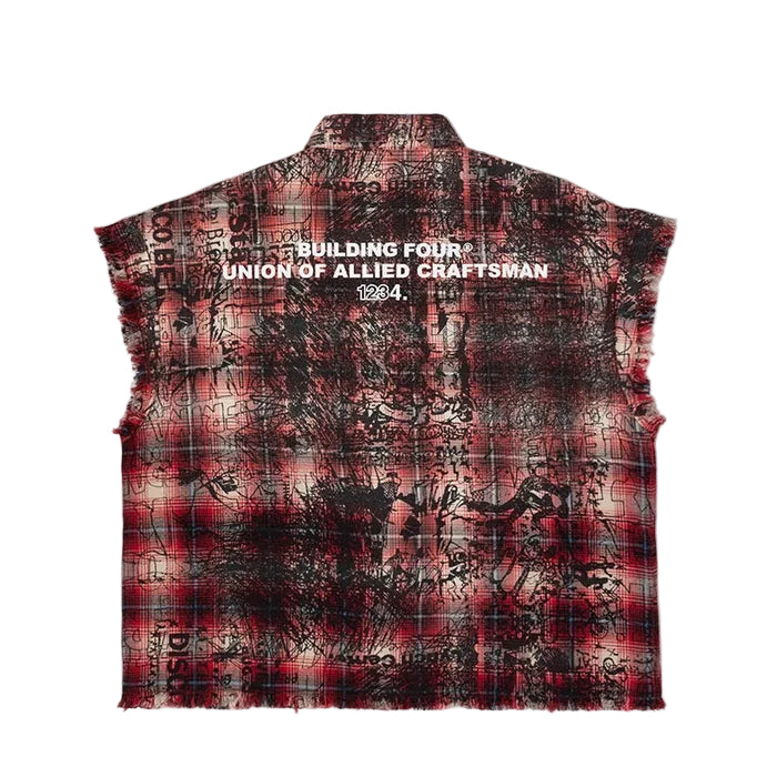 BLDG4 ARC SLEEVELESS WOVEN TEE by Citywide Fashions