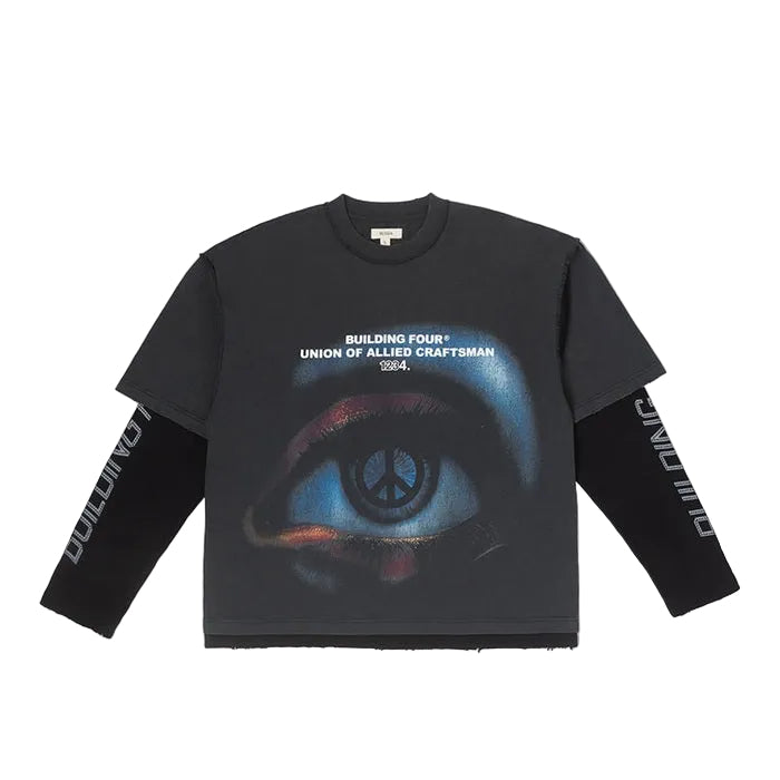 BLDG4 JOISTED SS KNIT TWOFER TEE by BLDG4