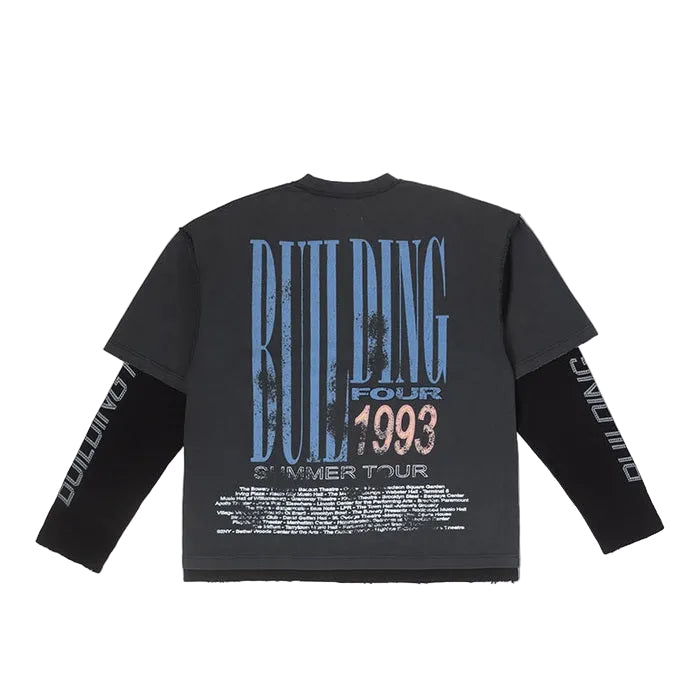 BLDG4 JOISTED SS KNIT TWOFER TEE by BLDG4
