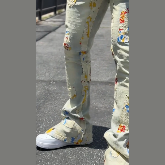 FROST AMOTO STACK JEANS-DIRT WASH by Frost Originals