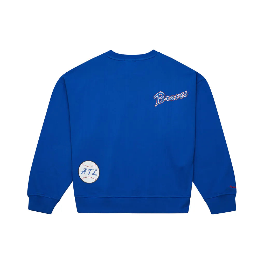 MITCHELL & NESS BRAVES CREWNECK SWEATSHIRT by Mitchell and Ness