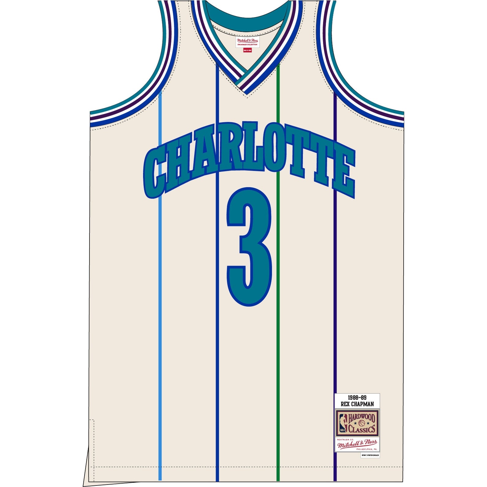 Hornets 1988 Rex Chapman Jersey
