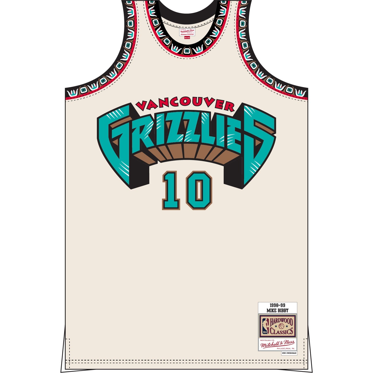 MITCHELL AND NESS TFSM5052-GRIZZLIES CREAM