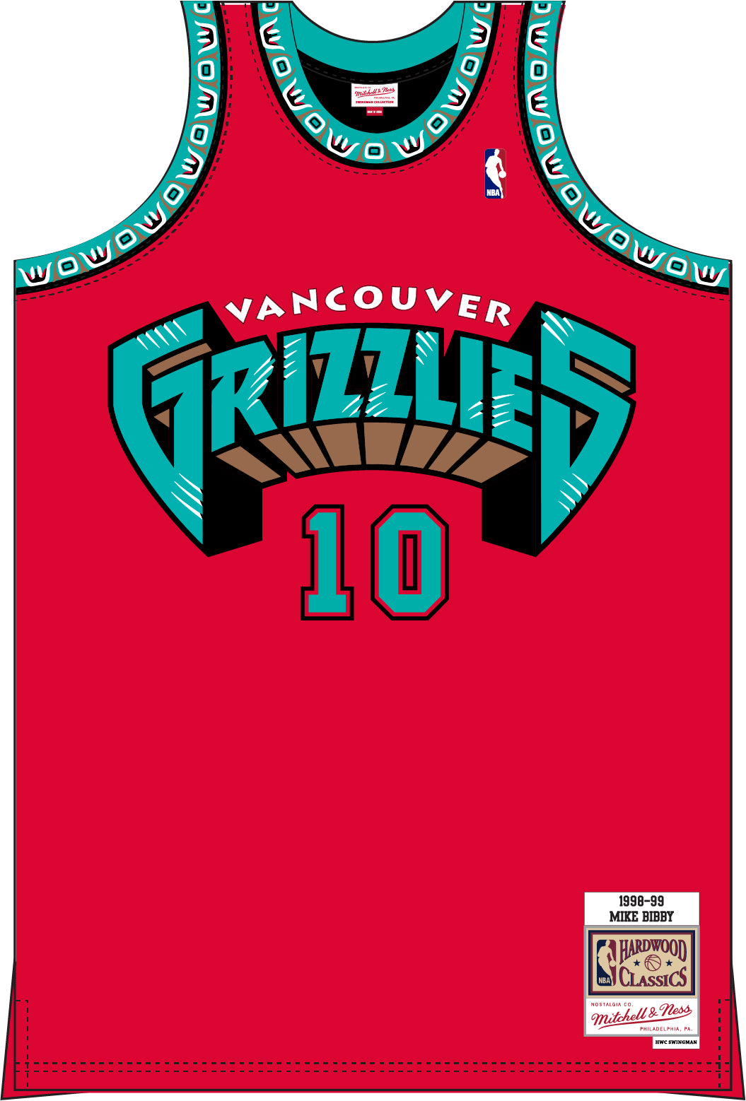 MITCHELL AND NESS 20124-RED GRIZZLIES