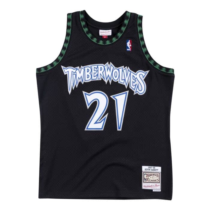 Timberwolves 97-98 Kevin Garnett Jersey by Mitchell and Ness
